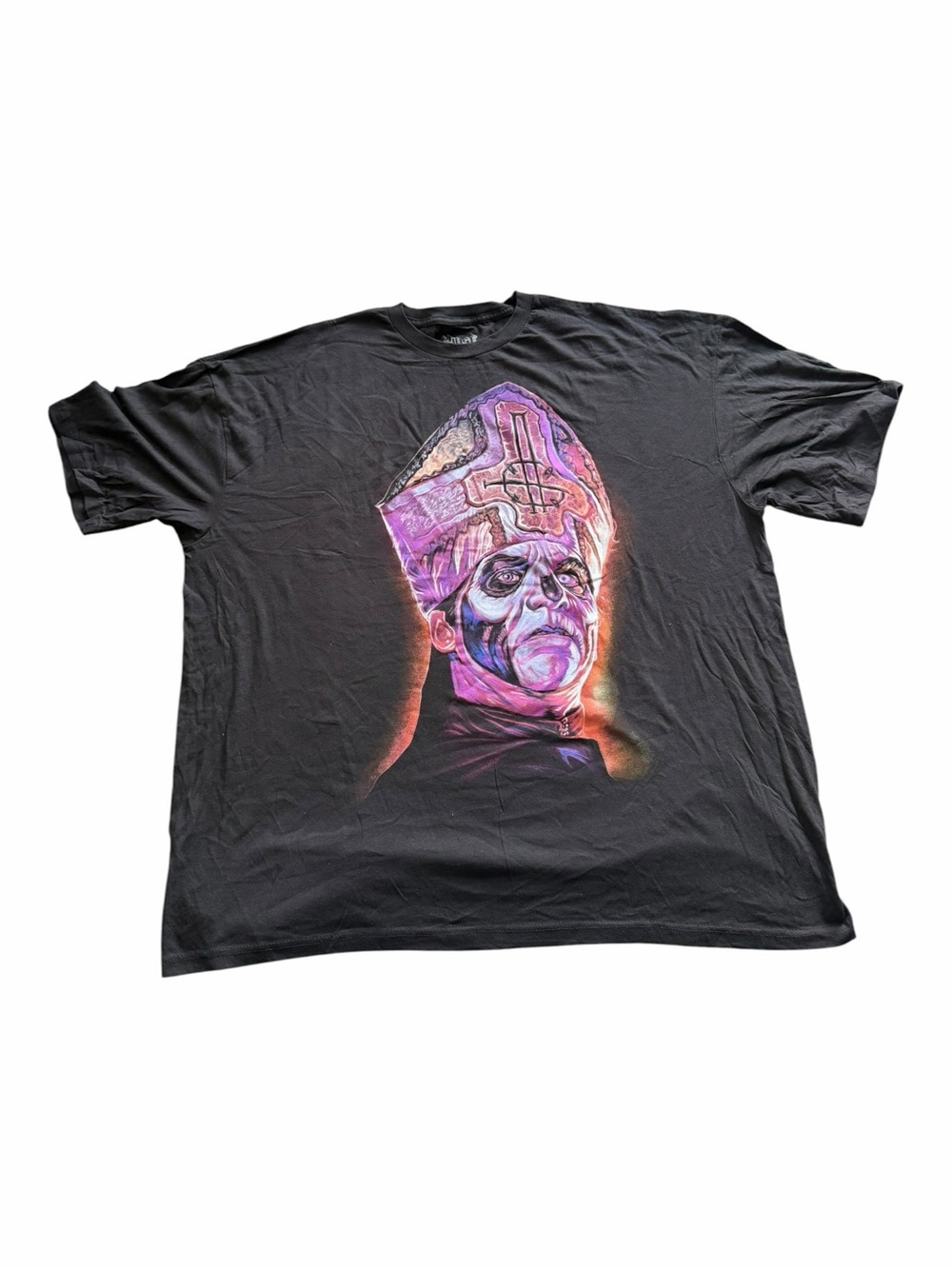 GHOST Papa Emeritus Graphic Tee Black Purple Neon Band T Shirt Gothic Metal 3XL - Picture 3 of 10